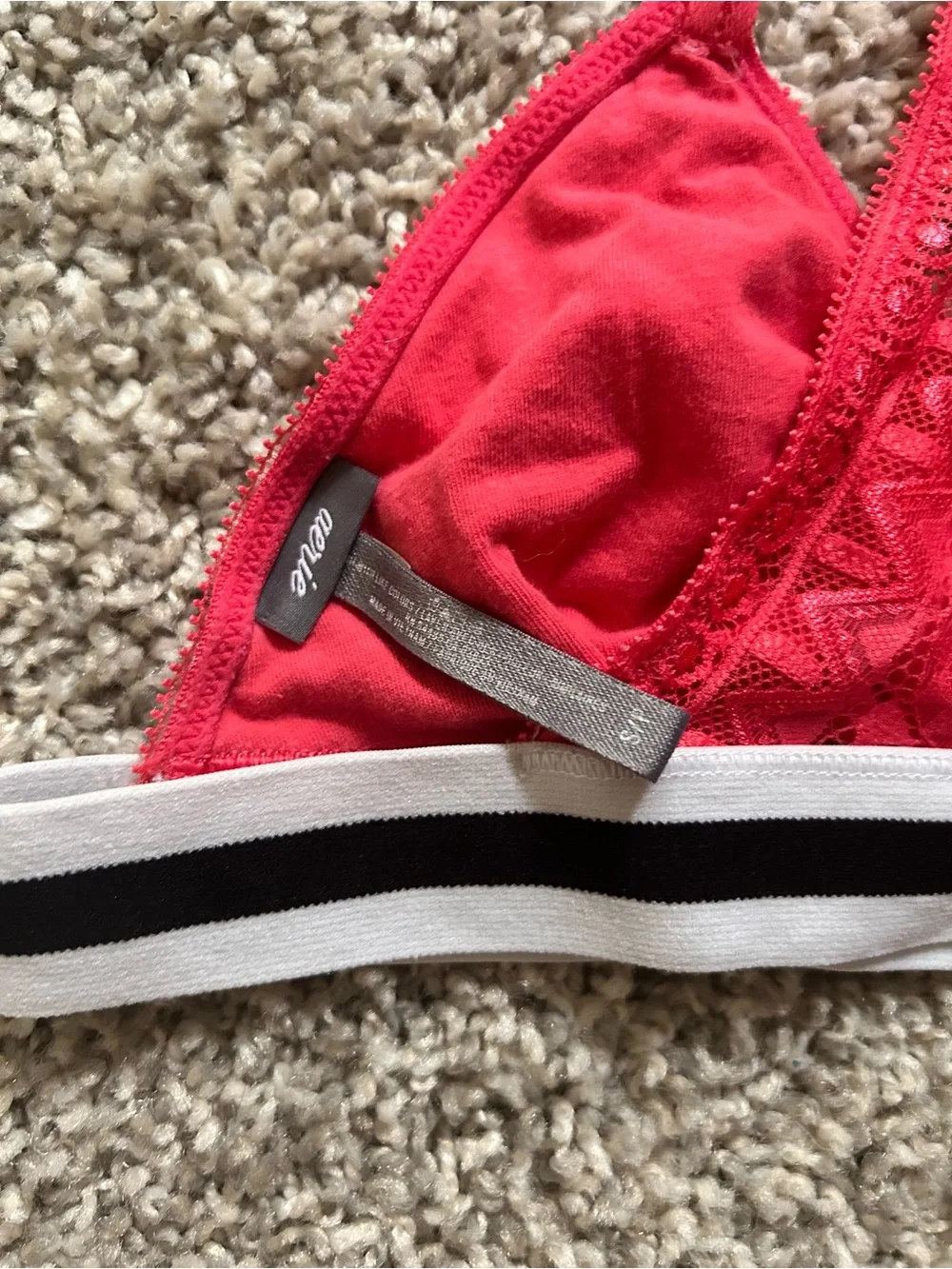 Y2K Preppy Lace Racerback Aerie Hot Pink Bralette